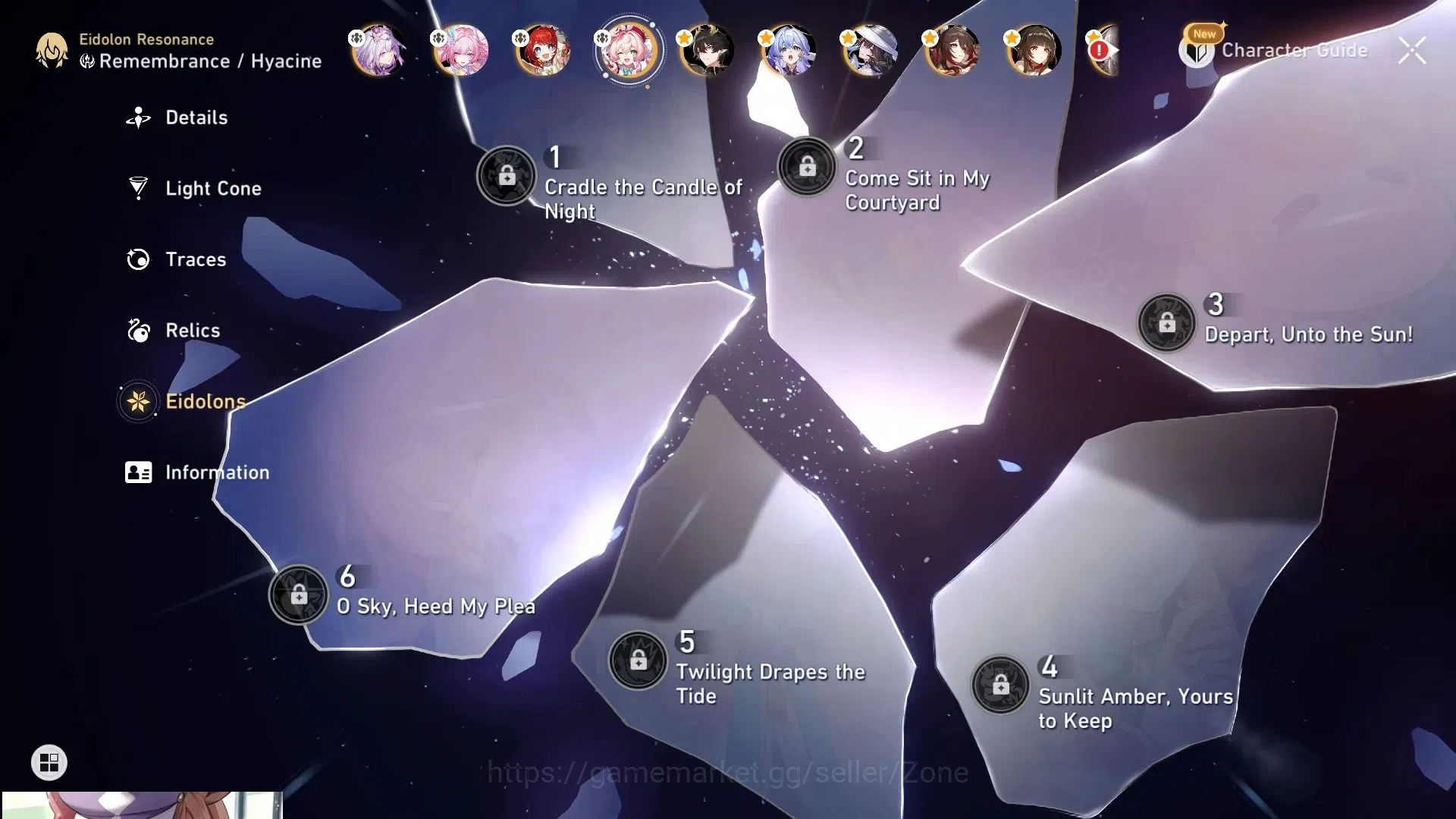 Honkai Star Rail Accounts Others ASIA|TL70|9x Lv80 5* (Cyrene,Castorice,Tribbie,Hyacine,Himeko,Bronya,Gepard,Welt,Clara)|20x 1