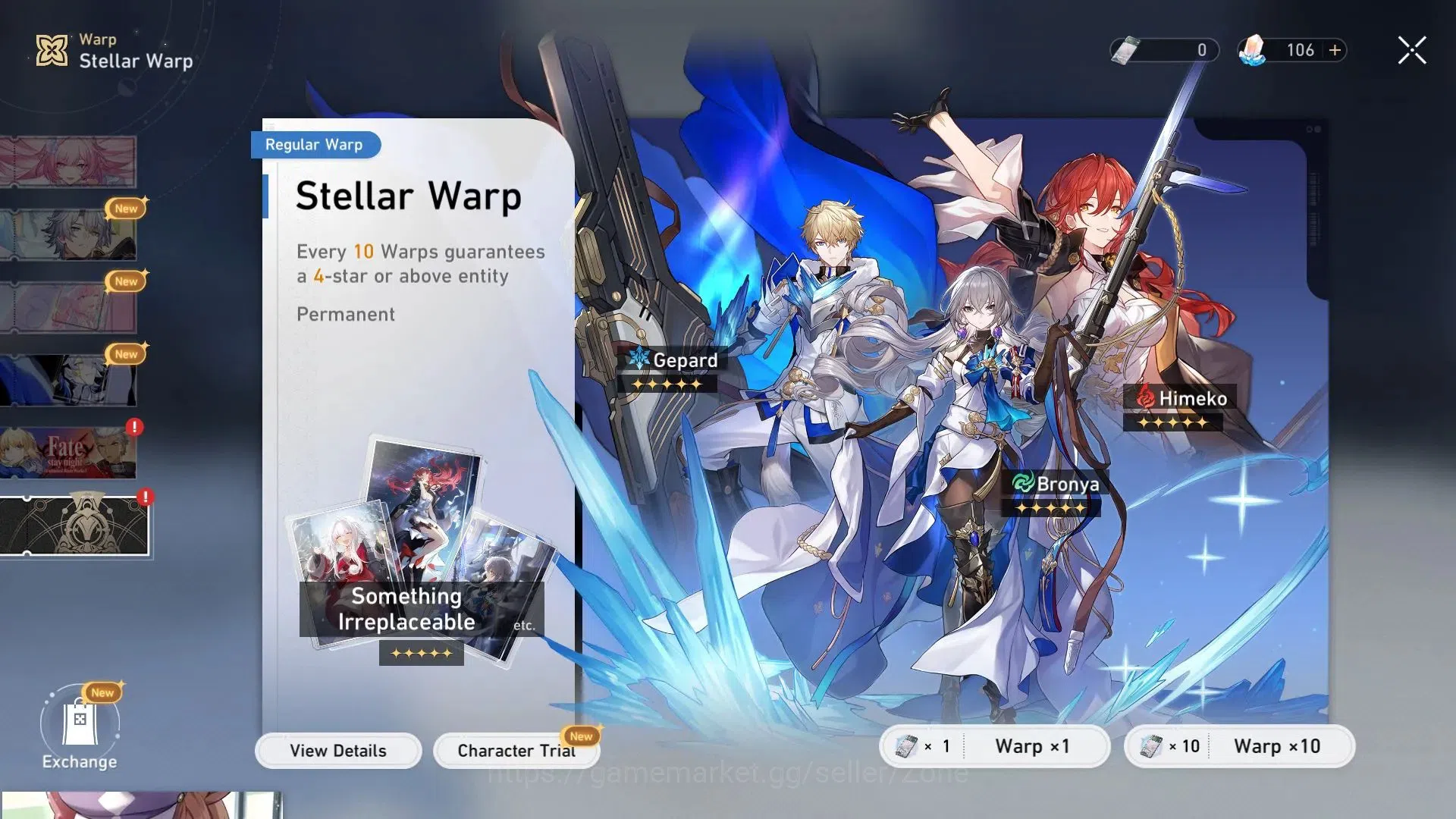 Honkai Star Rail Accounts Others ASIA|TL70|9x Lv80 5* (Cyrene,Castorice,Tribbie,Hyacine,Himeko,Bronya,Gepard,Welt,Clara)|20x 18