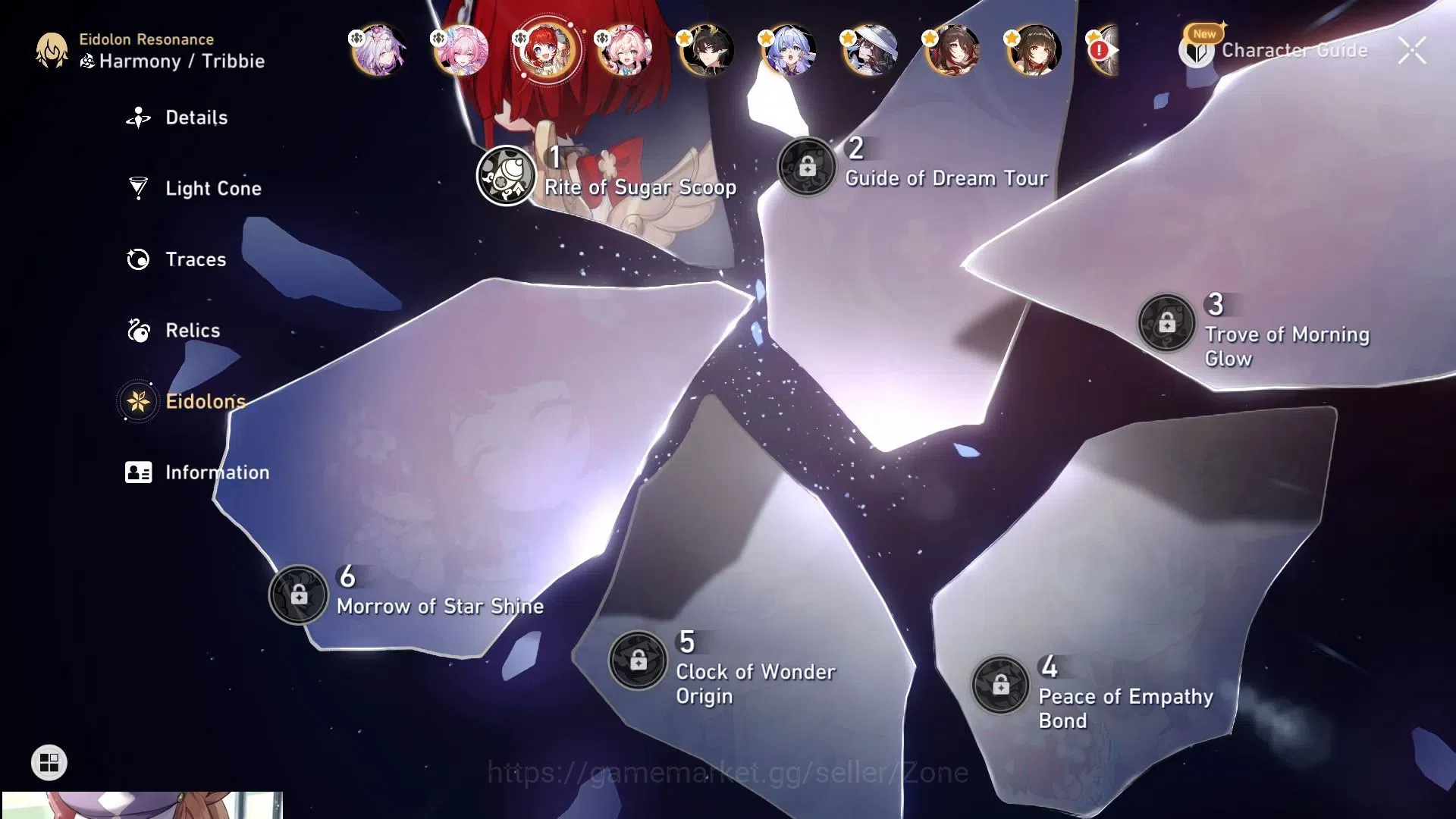 Honkai Star Rail Accounts Others ASIA|TL70|9x Lv80 5* (Cyrene,Castorice,Tribbie,Hyacine,Himeko,Bronya,Gepard,Welt,Clara)|20x 2