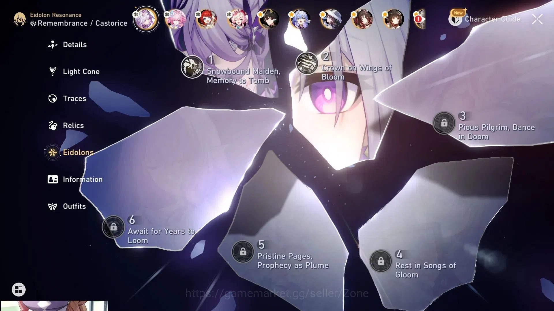 Honkai Star Rail Accounts Others ASIA|TL70|9x Lv80 5* (Cyrene,Castorice,Tribbie,Hyacine,Himeko,Bronya,Gepard,Welt,Clara)|20x 4