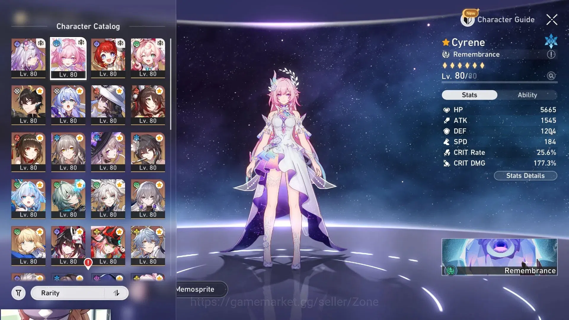 Honkai Star Rail Accounts Others ASIA|TL70|9x Lv80 5* (Cyrene,Castorice,Tribbie,Hyacine,Himeko,Bronya,Gepard,Welt,Clara)|20x 6