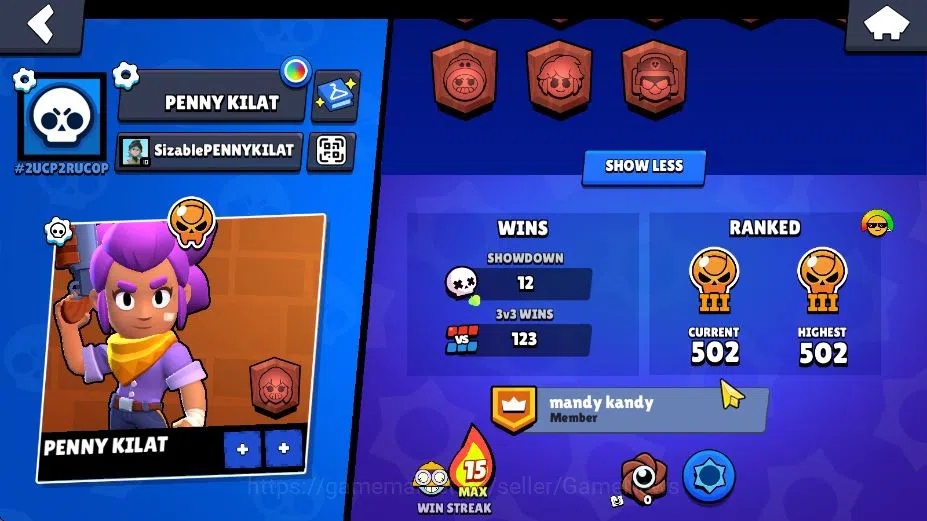 Brawl Stars Accounts 1879 Trophy|19K Bling|23 Brawler 1 Max Lv Myth Mor image 3