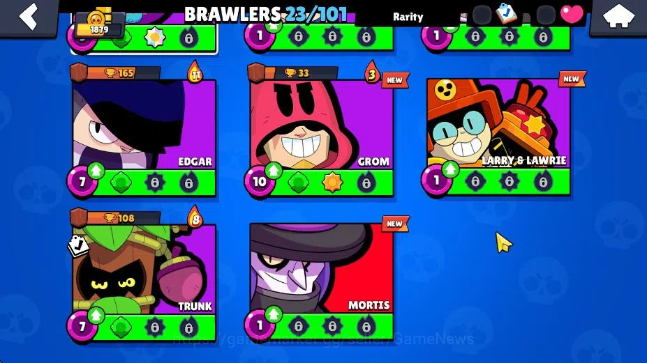 Brawl Stars Accounts 1879 Trophy|19K Bling|23 Brawler 1 Max Lv Myth Mor image 7