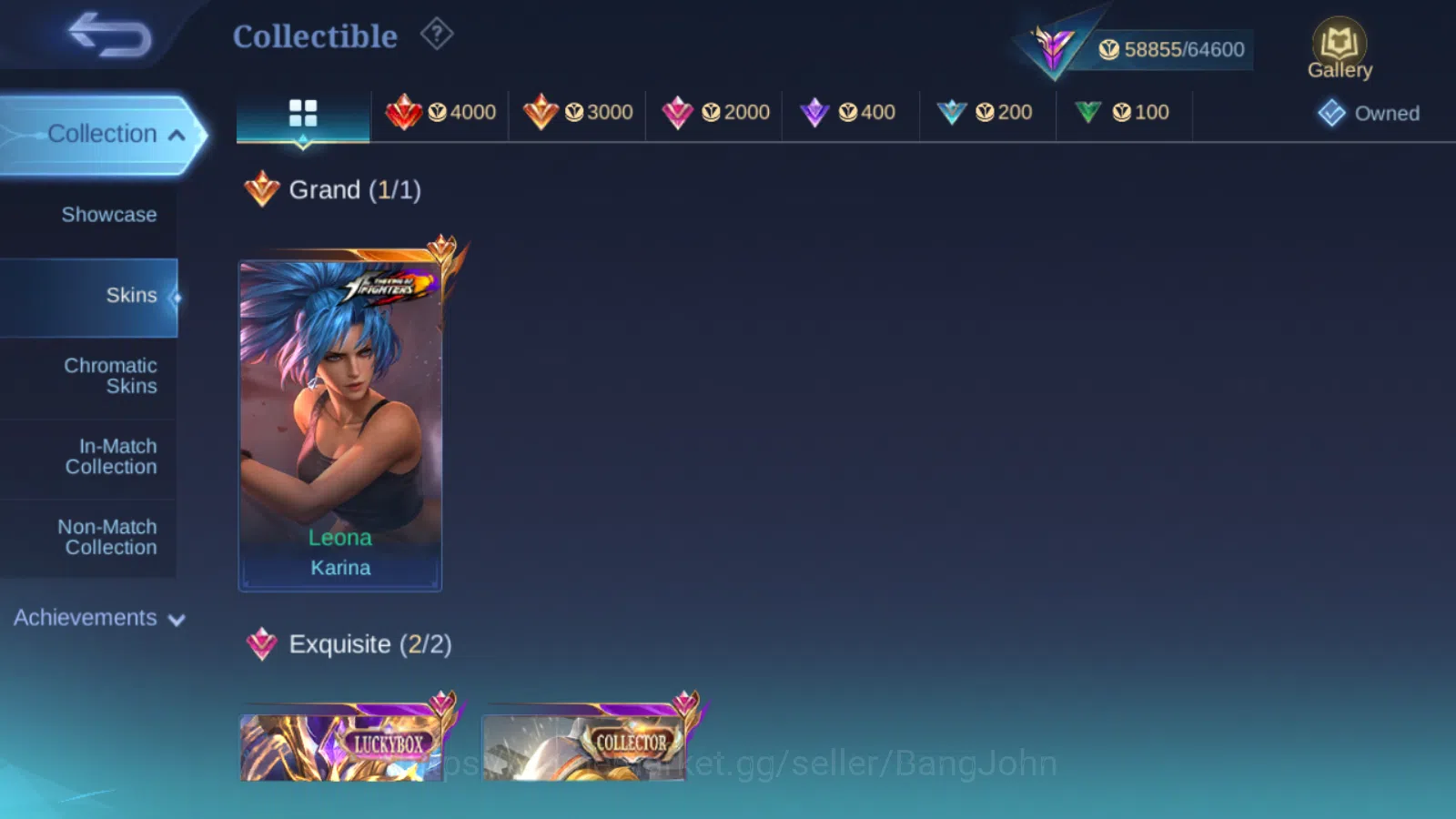 Mobile Legends: Bang Bang Accounts Others Hero 131 | Skin 292 | GLORY | Champion Lancelot , Luckybox Saber , Lighborn Fanny 3