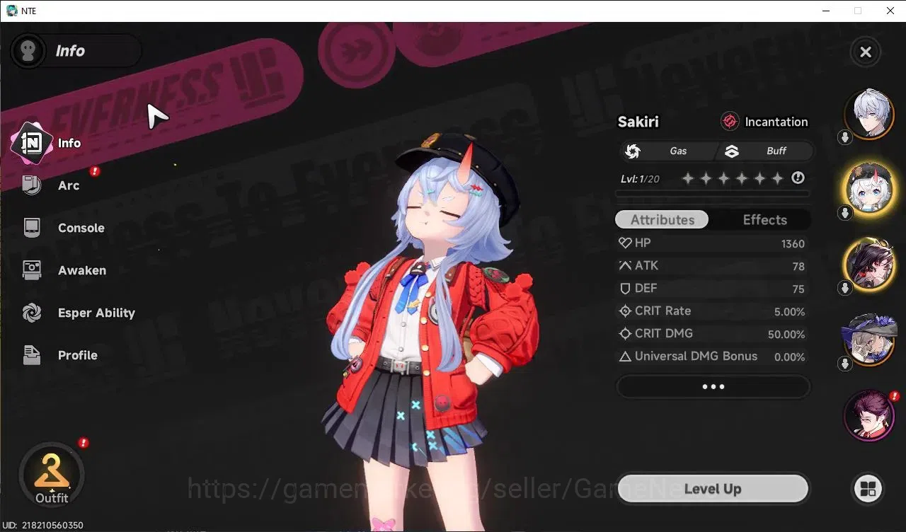Neverness to Everness Accounts Global EU |HL 9| 3 SSR Hotori, Sakiri, Jiuyuan +1  image 2