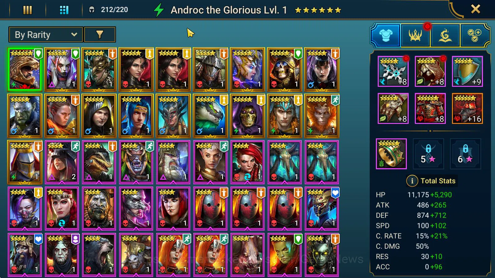 Raid: Shadow Legends Accounts Starter 727K Power| 1 Mythical Androc The Glorious image 6