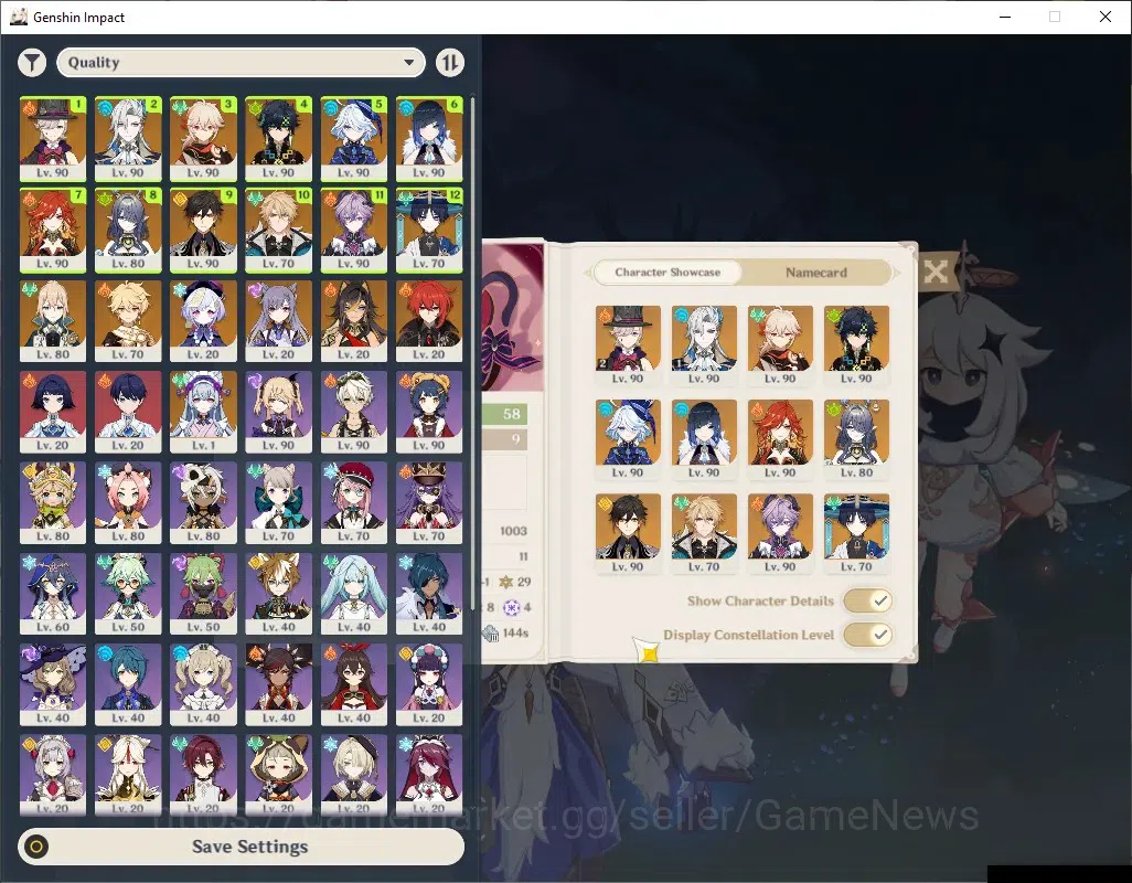 Genshin Impact Accounts Asia|AR 58|12 Limit+5(*5Wep)|[LyneyC2,NeuvilC1,Fur image 2