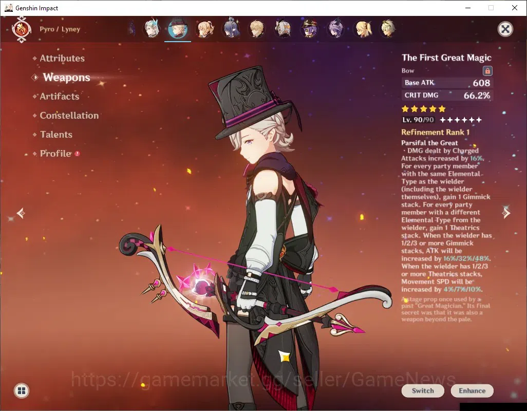Genshin Impact Accounts Asia|AR 58|12 Limit+5(*5Wep)|[LyneyC2,NeuvilC1,Fur image 7