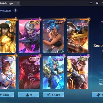 Mobile Legends: Bang Bang Accounts Collector Global|268S|Renowned|SS Chou,KOF Karina,TF Roger,LBX Hayabusa,Collector