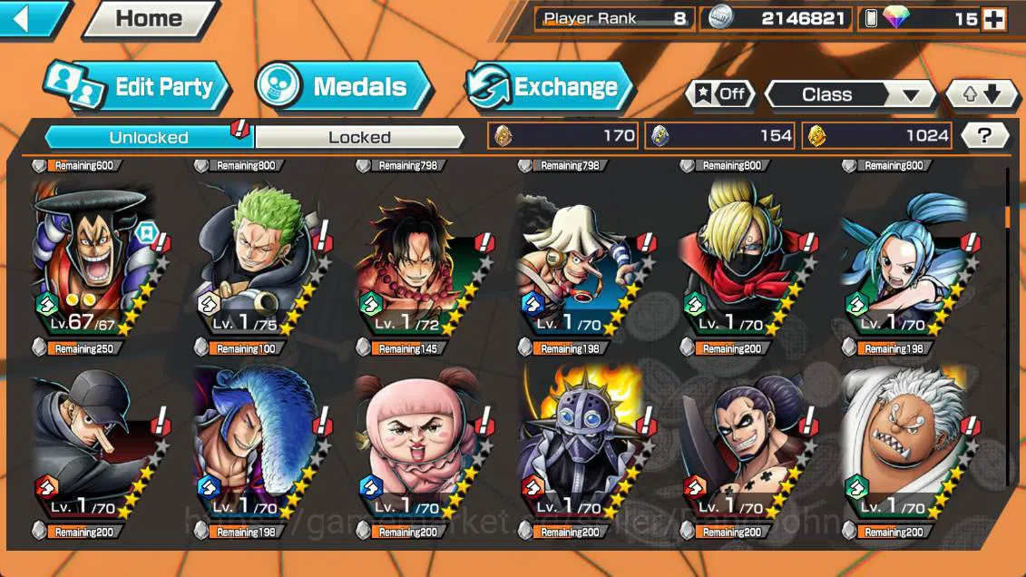 One Piece Bounty Rush Accounts Others GLOBAL | EX3 | onigashima zoro, S-snake seraph, Kuri Oden more detail check SS OPBR260B 5