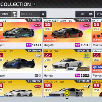 Racing Master Accounts SEA|Lvl 16|3 Prime Legend Car (Veyron Super Sport, Divo '21, RX-7 Type RS) +42 Etc Cars|131K Gold|Log