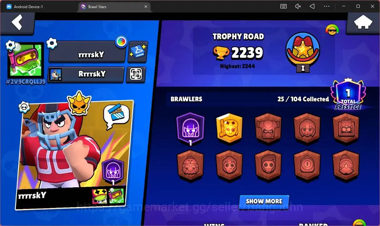 Brawl Stars Accounts Global |2239 Trophy|25 Brawler|2 Max Hypercharge(B image 2