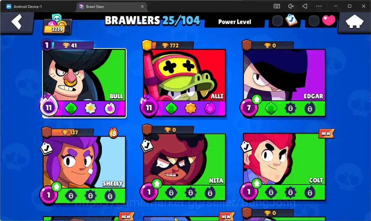 Brawl Stars Accounts Global |2239 Trophy|25 Brawler|2 Max Hypercharge(B image 5