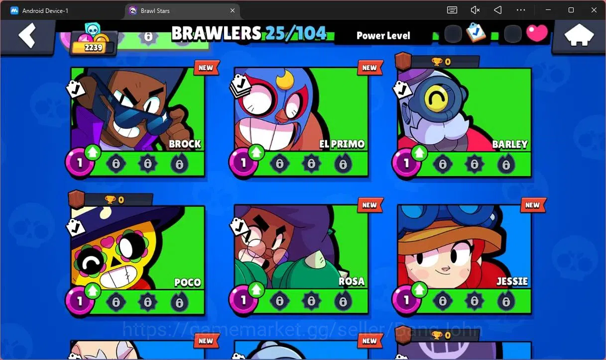 Brawl Stars Accounts Global |2239 Trophy|25 Brawler|2 Max Hypercharge(B image 6