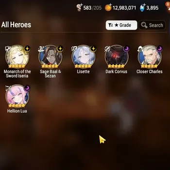 Epic Seven Accounts Limited Hero ASIA UnVerif|NewEra|6 ML(Lisette,Monarch Sword Iseria,Dark