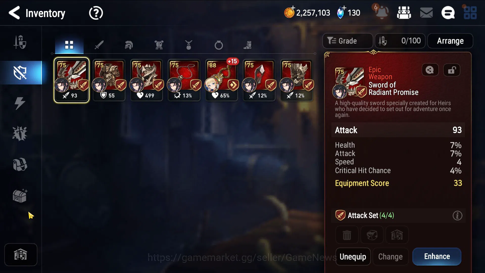 Epic Seven Accounts Global UnVerif|3ML(Har seti,BM Haste,Vildred)1.2K image 9