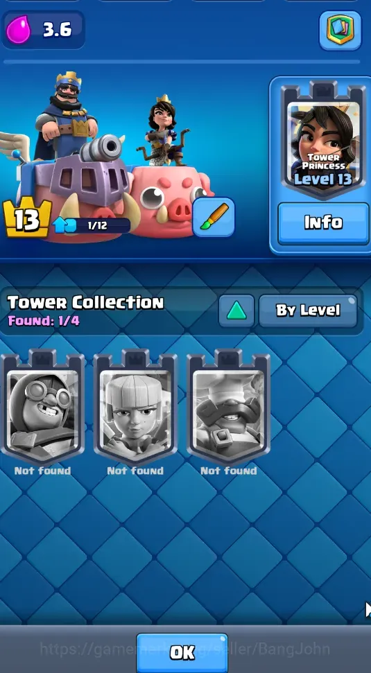 Clash Royale Accounts Others Trophy 8234| CL 1211| KTL 13 | 119 Cards | 5 Camp | 1 Hero | 12 Evo | Arena 21 | 312 K Coin 1