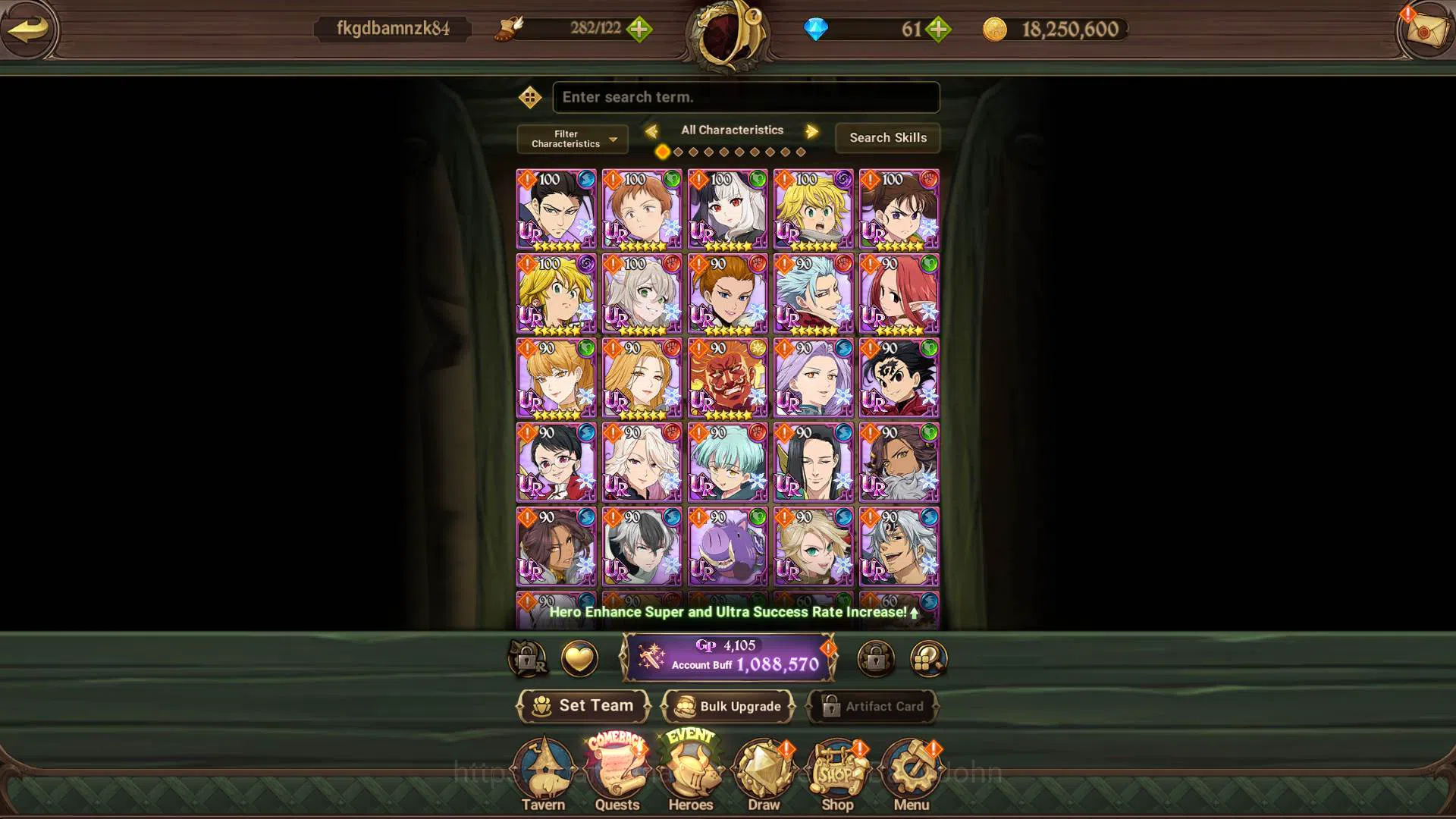 The Seven Deadly Sins: Grand Cross Accounts GLOBAL|1M CC| 5 UR Meresca, KDiane, Mael, Sabunak image 5