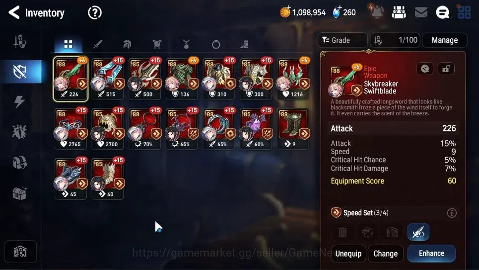 Epic Seven Accounts GLOBAL UnVerif|New Era|2 ML(Har Setti,DragonK Shar image 13