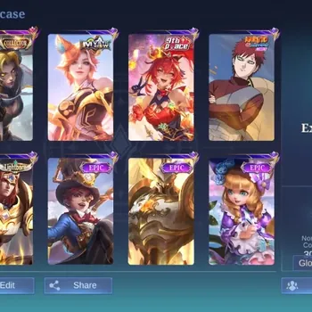 Mobile Legends: Bang Bang Accounts Collector Global|Skin 103|Expert|Collector Natalia,PACE Fanny,Lightborn Tigreal,V.E.N.O.M