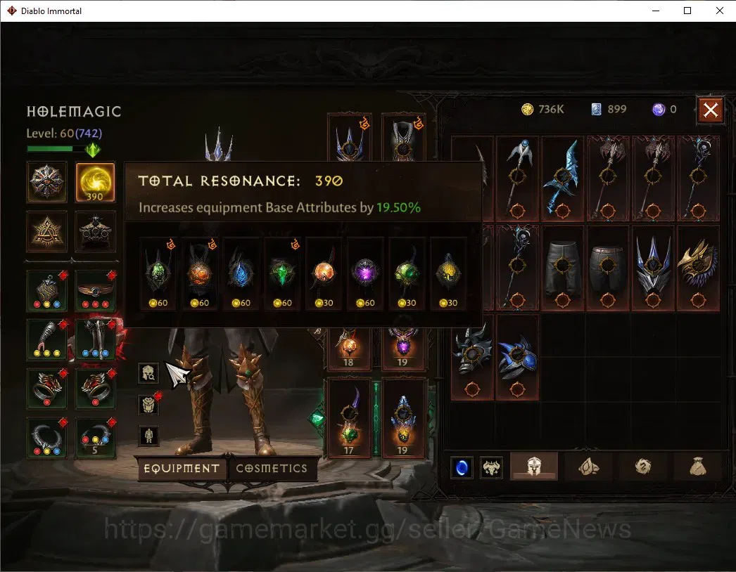 Diablo Immortal Accounts EU - aranoch|CS ON|Lv60(742)|Tempest|42k CR|Reso 3 image 4