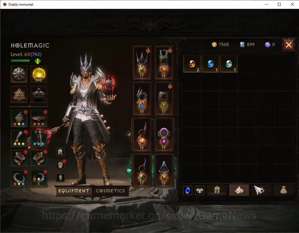 Diablo Immortal Accounts EU - aranoch|CS ON|Lv60(742)|Tempest|42k CR|Reso 3 image 6
