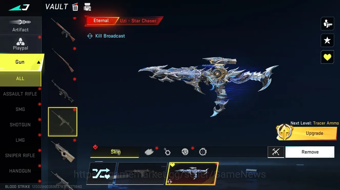 Blood Strike Accounts High-End Asia|Eternal Uzi Starcaser Lv2+ 3 Ultra Alondra,HK416-Calculus,Bizon-Copperhead|Legendary 1