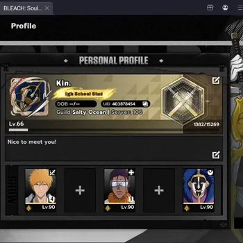 BLEACH: Soul Resonance Accounts Nuverse SEA |Lv.66|7 SSR 5 Sign(IchigoDZ.B4,TosenB1,KisukeB1,Kuchiki,Yoruichi,Etc)+Stamp|Log
