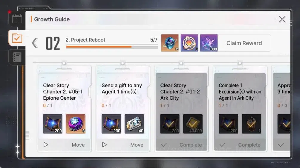 Chaos Zero Nightmare Accounts ASIA|P.Lv40 | Story Ch2 Ep2 | Battle Ch3 B2 | Project Reboot 5/7 | 13 PO 4 BO 32 GT 2