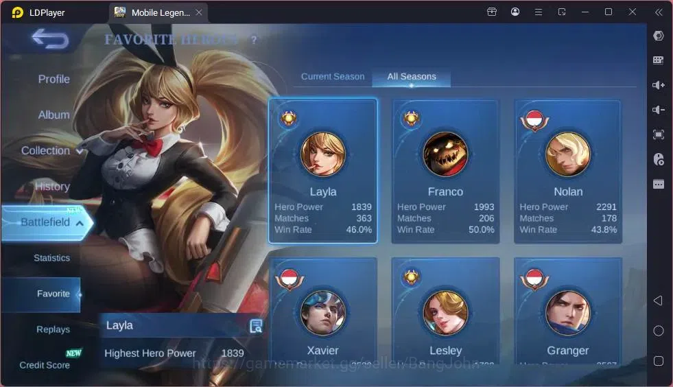 Mobile Legends: Bang Bang Accounts Global|Hero 114|Skin 216|Expert|Collector Natalia+ image 12