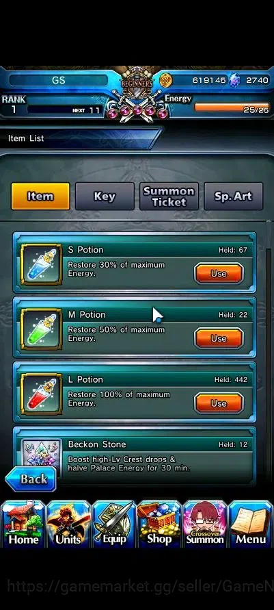 Grand Summoners Accounts Global|Rank 1|2740 cc Ready Gacha|3 Ascend| Summer image 2