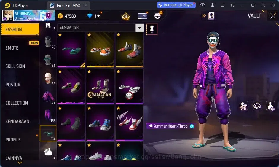 Free Fire Accounts Indonesia |Vault 167| 2 EVO (AK47,MP5)| M1887- Han image 15