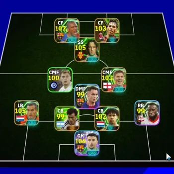 eFootball Accounts Mid-Tier Android|Power 3165|9 Epic Samuel Eto'o,Francesco Totti,G.Van Bronckhorst,Marco Van Basten|6 Show