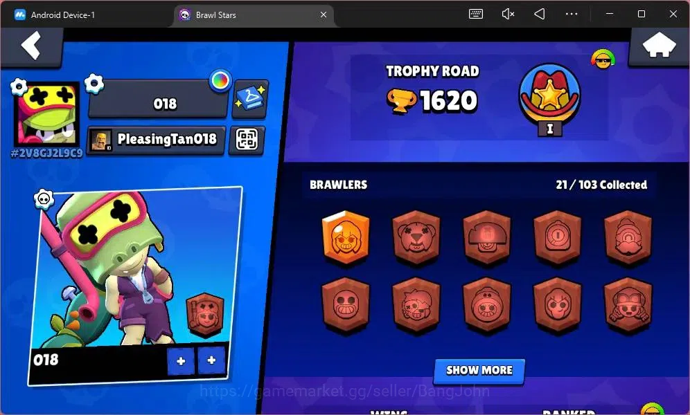 Brawl Stars Accounts Global | 1620 Thropy | 21 Brawler |2 Max (Griff,Al image 2