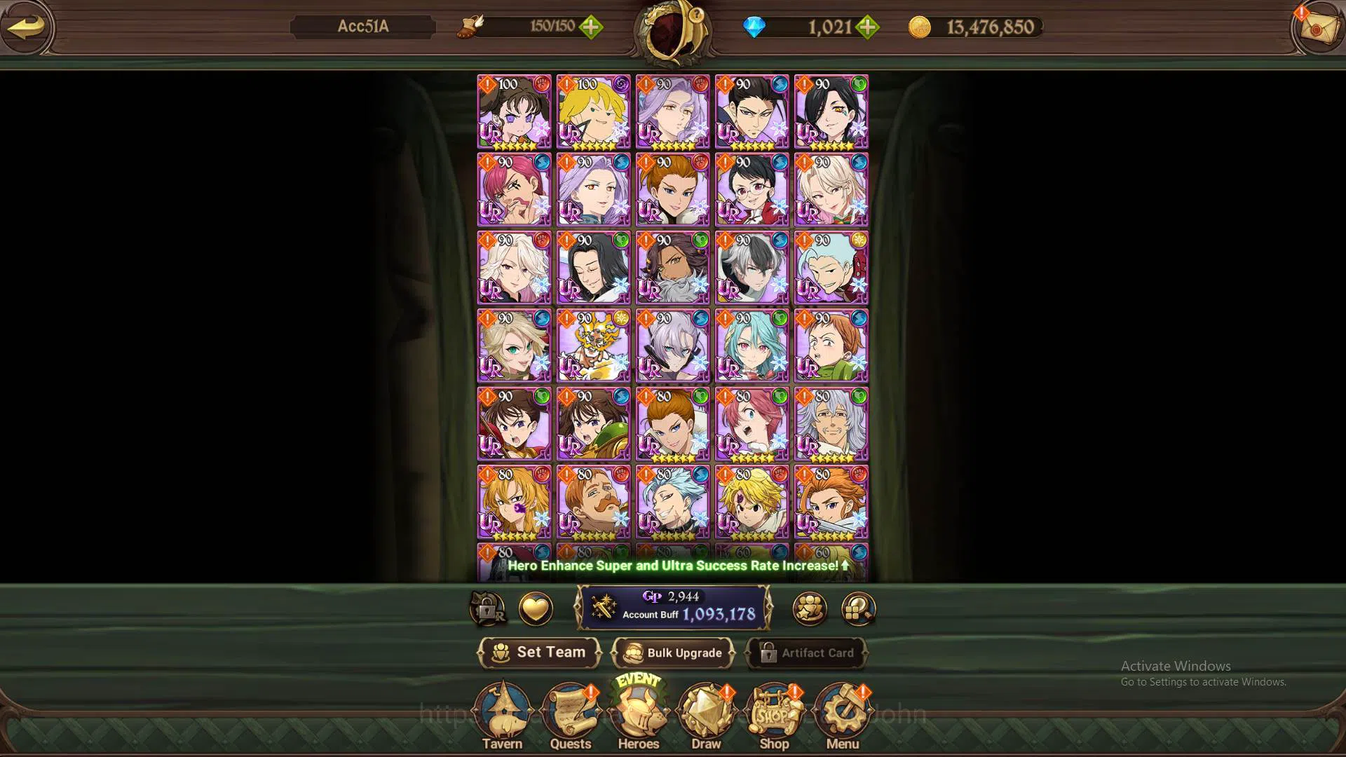 The Seven Deadly Sins: Grand Cross Accounts ASIA|DM 1.021|1M CC|UR Demon King Meliodas,etc|Tak image 8