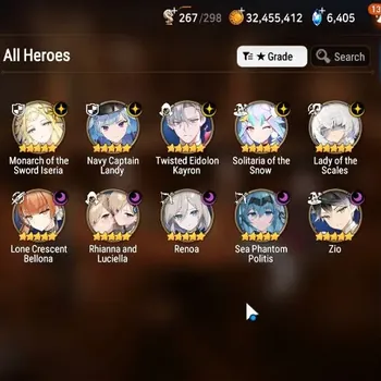 Epic Seven Accounts High-End Global Unverif|10ML(RnL,Monarch,Zio,Solitaria,LOTScales,Etc.)|Theater Locked|PoH+Bless ON|Arena
