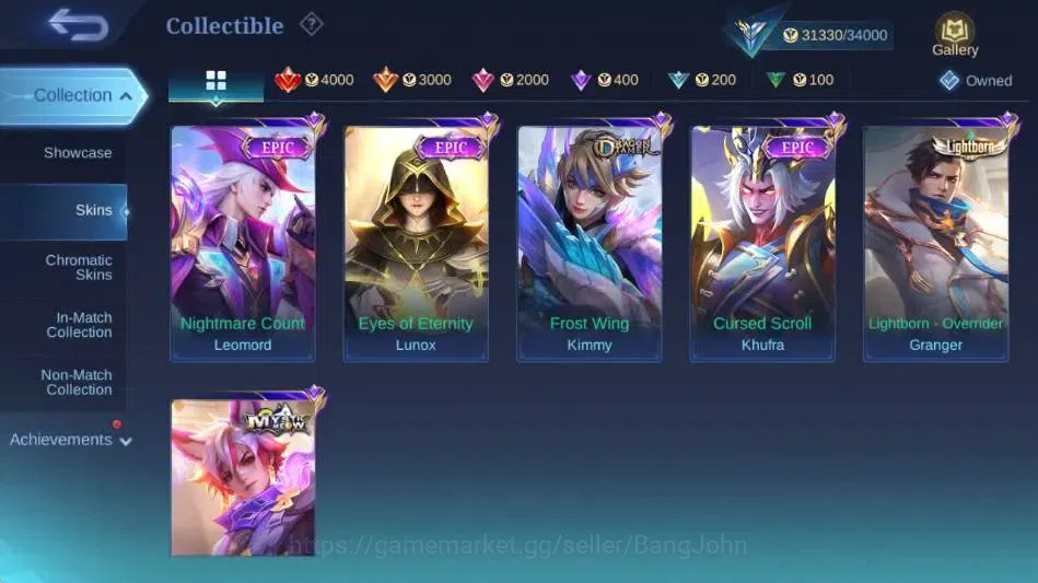 Mobile Legends: Bang Bang Accounts Global|Skin 156|Expert III|KOF Karina,Lightbron Gr image 8