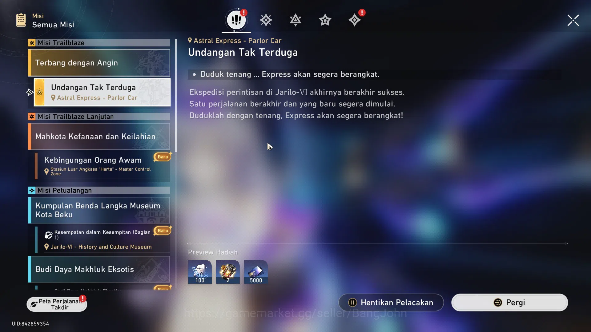 Honkai Star Rail Accounts Others ASIA | TL 37 | SW 999 SIGN | HUOHUO | SPARKLE | MC FEMALE | CEK SS | HSR433B | 10