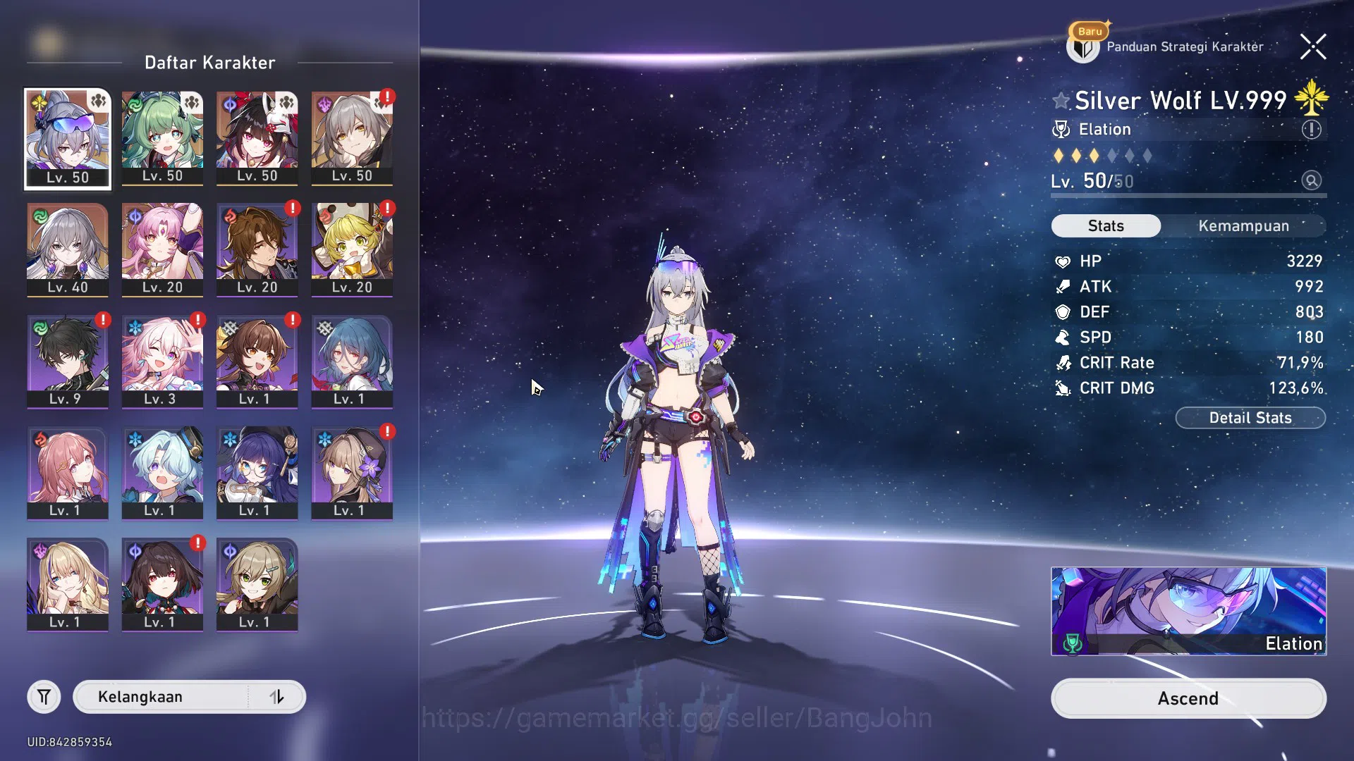Honkai Star Rail Accounts Others ASIA | TL 37 | SW 999 SIGN | HUOHUO | SPARKLE | MC FEMALE | CEK SS | HSR433B | 2