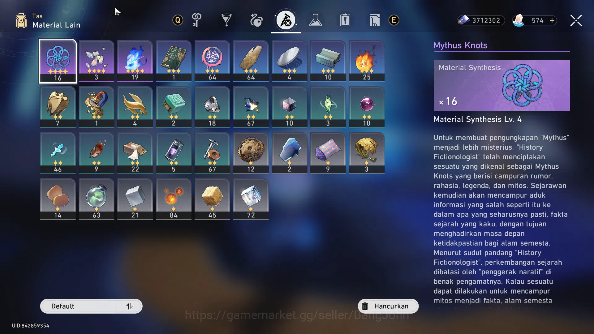 Honkai Star Rail Accounts Others ASIA | TL 37 | SW 999 SIGN | HUOHUO | SPARKLE | MC FEMALE | CEK SS | HSR433B | 6