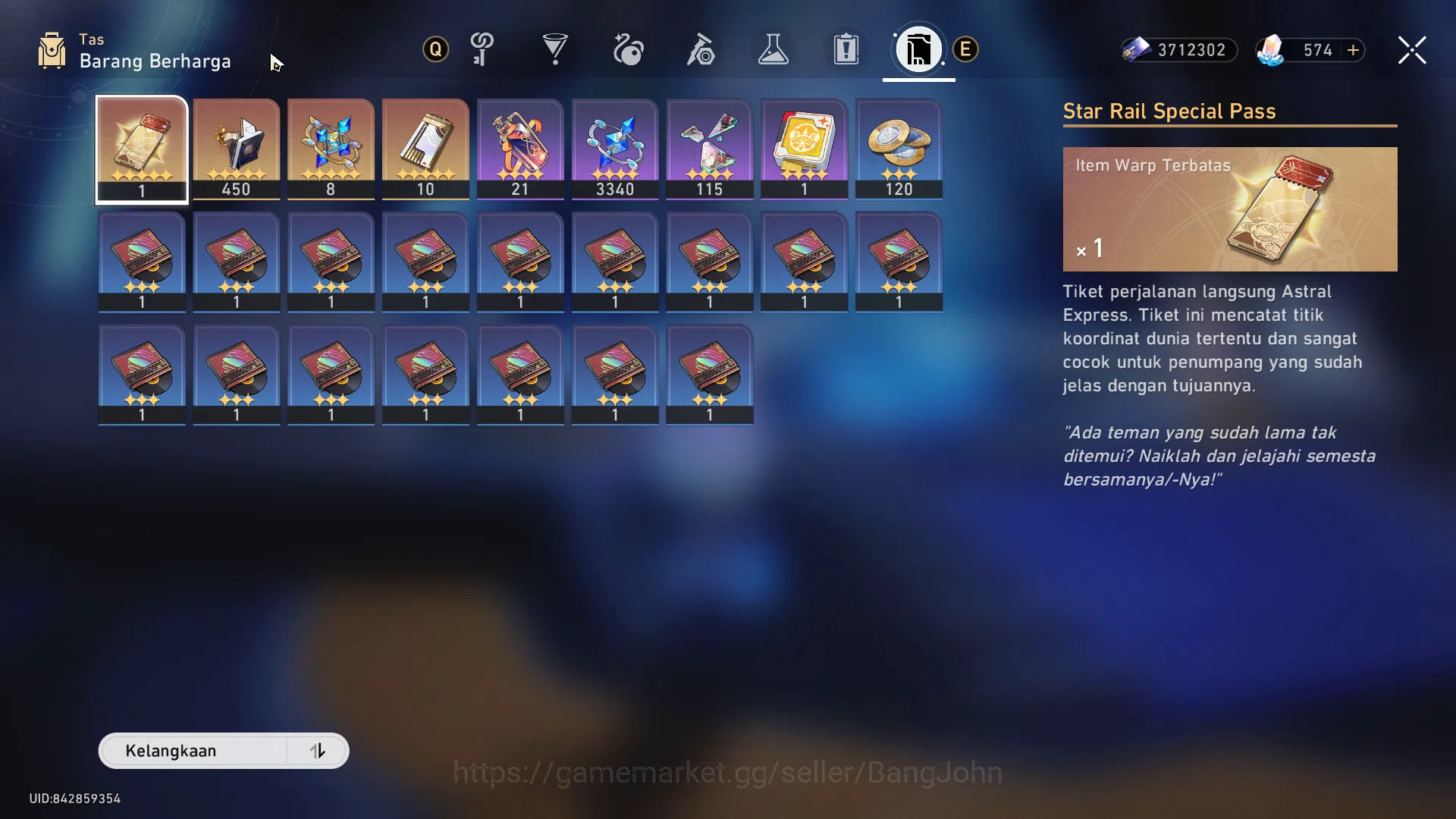 Honkai Star Rail Accounts Others ASIA | TL 37 | SW 999 SIGN | HUOHUO | SPARKLE | MC FEMALE | CEK SS | HSR433B | 9