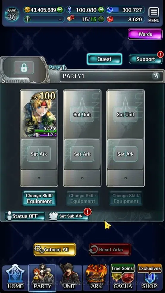 Last Cloudia Accounts Mid‑Game GLOBAL|Rank 26|100K Crystal|Collab [Claude C Kenny,Palamena]+[A Roland,G Lilaha,KoG Mauna]|3 13