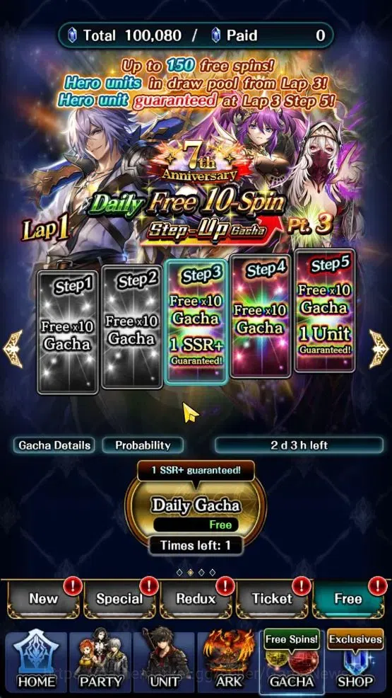 Last Cloudia Accounts Mid‑Game GLOBAL|Rank 26|100K Crystal|Collab [Claude C Kenny,Palamena]+[A Roland,G Lilaha,KoG Mauna]|3 15