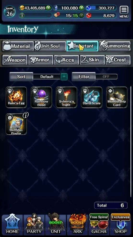 Last Cloudia Accounts Mid‑Game GLOBAL|Rank 26|100K Crystal|Collab [Claude C Kenny,Palamena]+[A Roland,G Lilaha,KoG Mauna]|3 19