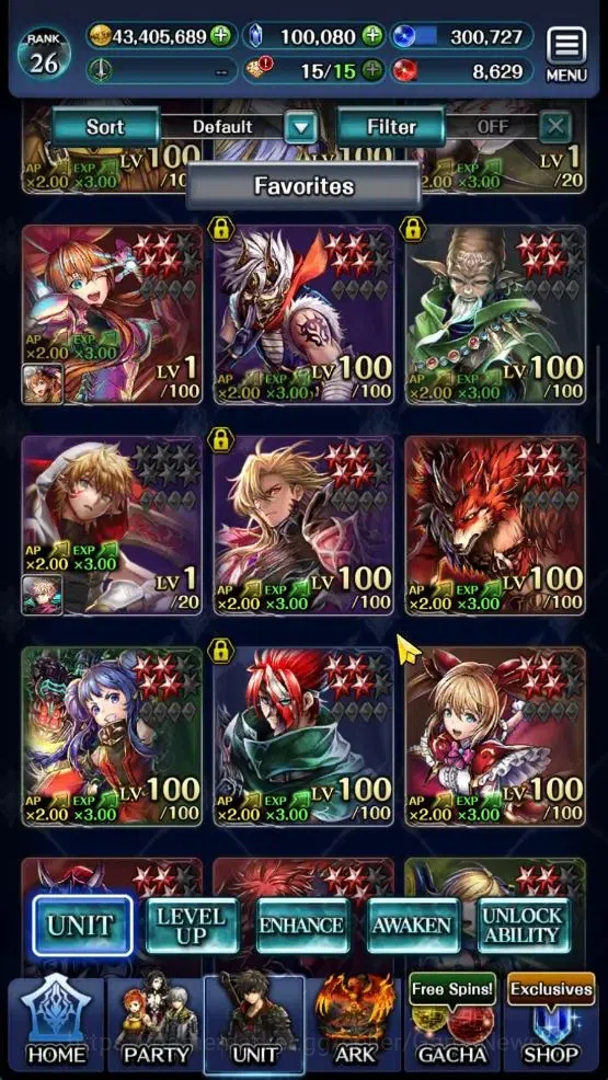 Last Cloudia Accounts Mid‑Game GLOBAL|Rank 26|100K Crystal|Collab [Claude C Kenny,Palamena]+[A Roland,G Lilaha,KoG Mauna]|3 2