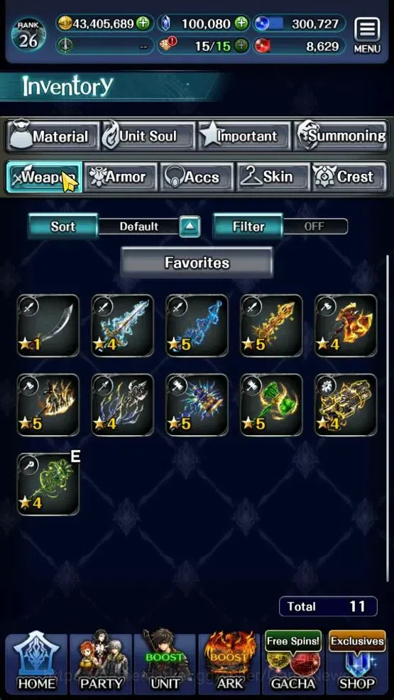 Last Cloudia Accounts Mid‑Game GLOBAL|Rank 26|100K Crystal|Collab [Claude C Kenny,Palamena]+[A Roland,G Lilaha,KoG Mauna]|3 20