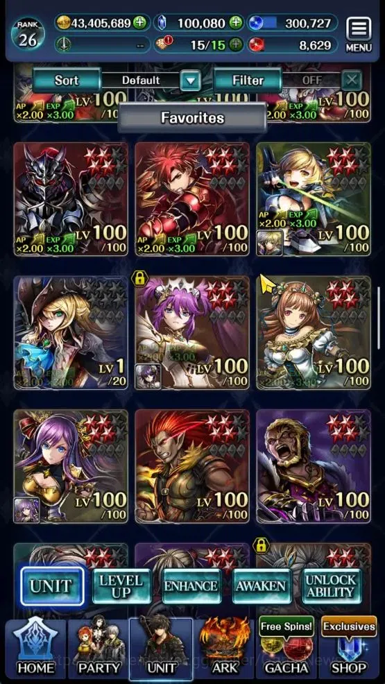 Last Cloudia Accounts Mid‑Game GLOBAL|Rank 26|100K Crystal|Collab [Claude C Kenny,Palamena]+[A Roland,G Lilaha,KoG Mauna]|3 3