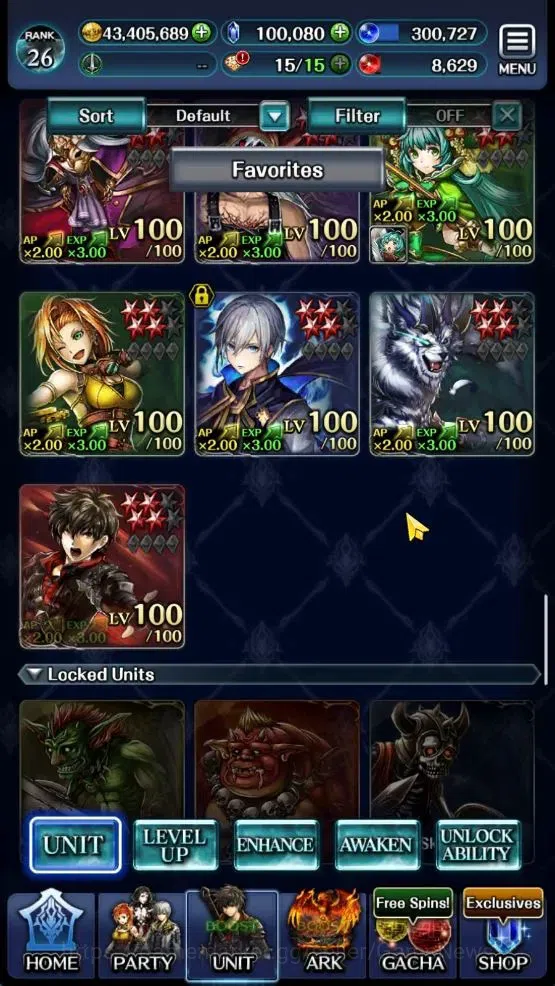 Last Cloudia Accounts Mid‑Game GLOBAL|Rank 26|100K Crystal|Collab [Claude C Kenny,Palamena]+[A Roland,G Lilaha,KoG Mauna]|3 5