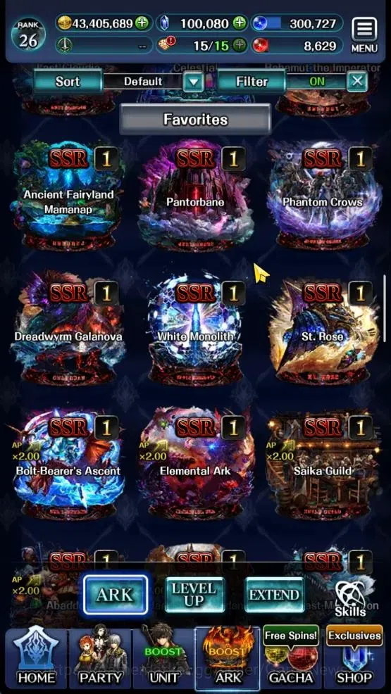 Last Cloudia Accounts Mid‑Game GLOBAL|Rank 26|100K Crystal|Collab [Claude C Kenny,Palamena]+[A Roland,G Lilaha,KoG Mauna]|3 8