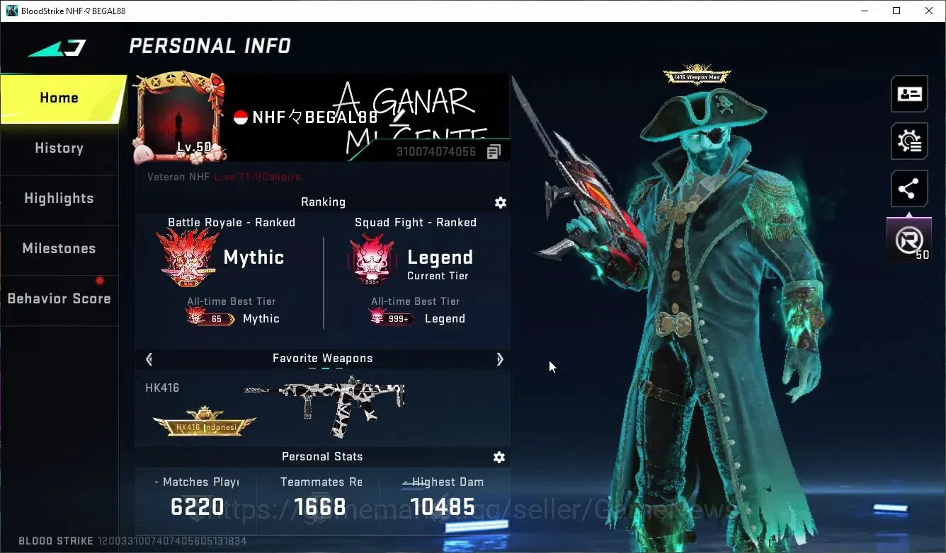 Blood Strike Accounts ASIA|ETERNAL DeAgle,MELE BFKnife,Zenpakuto+Collab  image 2